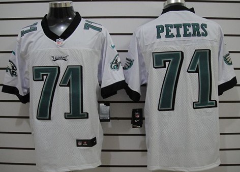 Nike Philadelphia Eagles #71 Jason Peters White Elite Jersey 