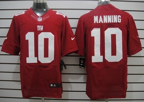 Nike New York Giants #10 Eli Manning Red Elite Jersey 