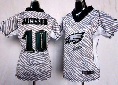 Nike Philadelphia Eagles #10 Desean Jackson 2012 Womens Zebra Fashion Jersey 