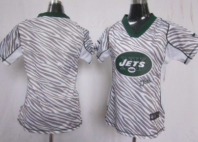 Nike New York Jets Blank 2012 Womens Zebra Fashion Jersey 