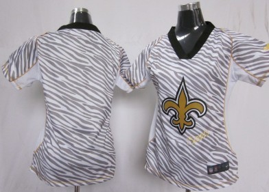 Nike New Orleans Saints Blank 2012 Womens Zebra Fashion Jersey 