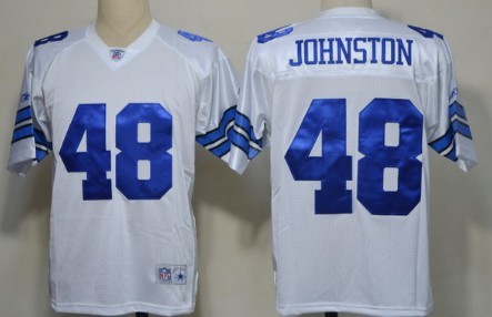 Dallas Cowboys #48 Daryl Johnston White Legend Jersey 