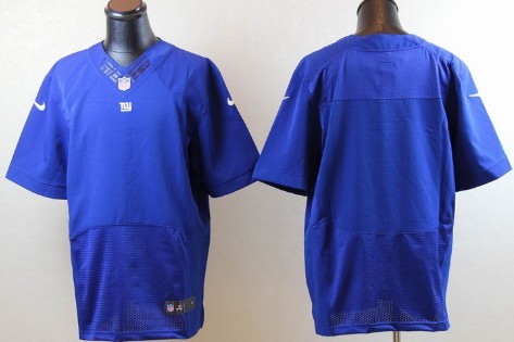 Nike New York Giants Blank Blue Elite Jersey 