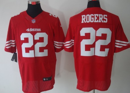 Nike San Francisco 49ers #22 Carlos Rogers Red Elite Jersey 