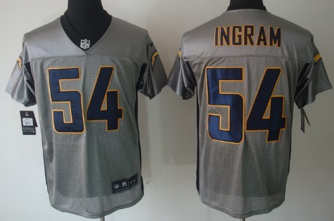 Nike San Diego Chargers #54 Melvin Ingram Gray Shadow Elite Jersey 