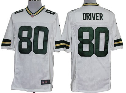 Nike Green Bay Packers #80 Donald Driver White Limited Jersey 