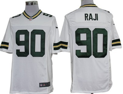 Nike Green Bay Packers #90 B.J. Raji White Limited Jersey 