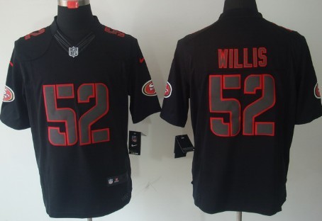 Nike San Francisco 49ers #52 Patrick Willis Black Impact Limited Jersey 