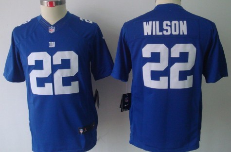 Nike New York Giants #22 David Wilson Blue Limited Kids Jersey 