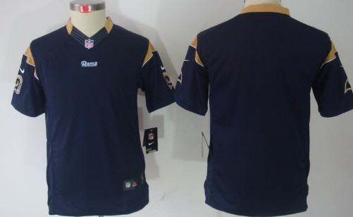 Nike St. Louis Rams Blank Navy Blue Limited Kids Jersey 