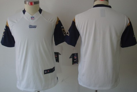 Nike St. Louis Rams Blank White Limited Kids Jersey 