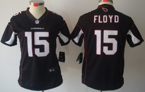 Nike Arizona Cardinals #15 Michael Floyd Black Limited Womens Jersey 