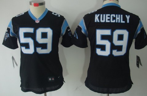 Nike Carolina Panthers #59 Luke Kuechly Black Limited Womens Jersey 