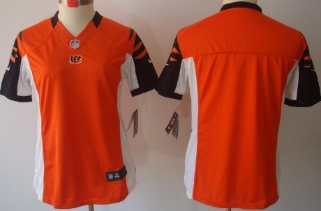 Nike Cincinnati Bengals Blank Orange Limited Womens Jersey 