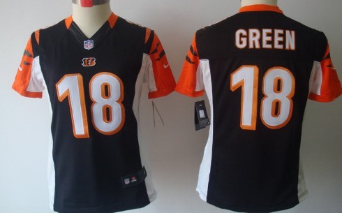 Nike Cincinnati Bengals #18 A.J. Green Black Limited Womens Jersey 