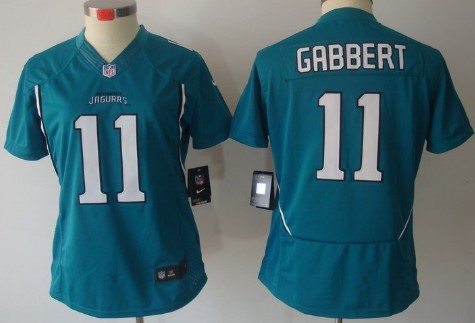 Nike Jacksonville Jaguars #11 Blaine Gabbert Green Limited Womens Jersey 