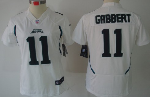 Nike Jacksonville Jaguars #11 Blaine Gabbert White Limited Womens Jersey 