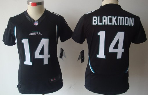 Nike Jacksonville Jaguars #14 Justin Blackmon Black Limited Womens Jersey 