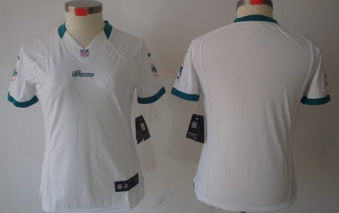 Nike Miami Dolphins Blank White Limited Womens Jersey 