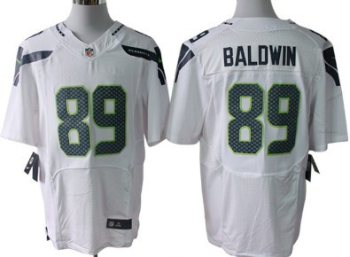 Nike Seattle Seahawks #89 Doug Baldwin White Elite Jersey 