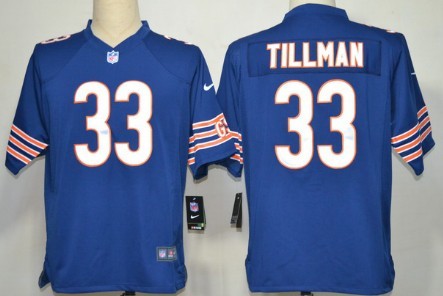 Nike Chicago Bears #33 Charles Tillman Blue Game Jersey 