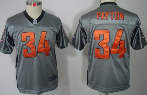 Nike Chicago Bears #34 Walter Payton Gray Shadow Kids Jersey 