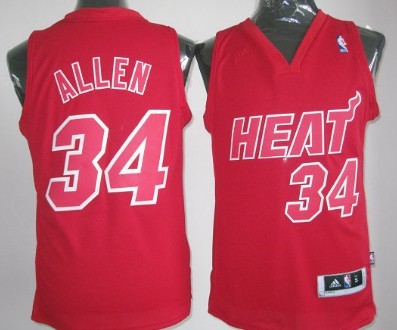 Miami Heat #34 Ray Allen Revolution 30 Swingman Red Big Color Jersey 