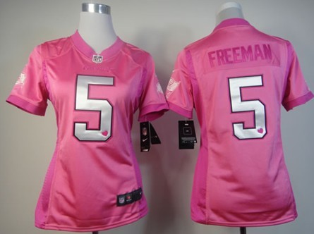 Nike Tampa Bay Buccaneers #5 Josh Freeman Pink Love Womens Jersey 