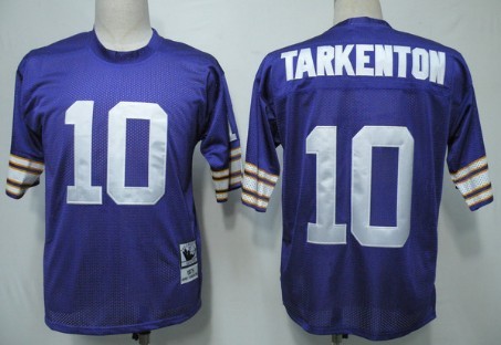 Minnesota Vikings #10 Fran Tarkenton Purple Throwback Jersey 