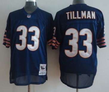 Chicago Bears #33 Charles Tillman Blue Throwback Jersey