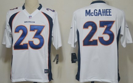 Nike Denver Broncos #23 Willis McGahee White Game Jersey 