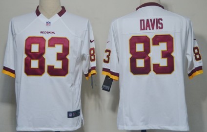 Nike Washington Redskins #83 Fred Davis White Game Jersey 