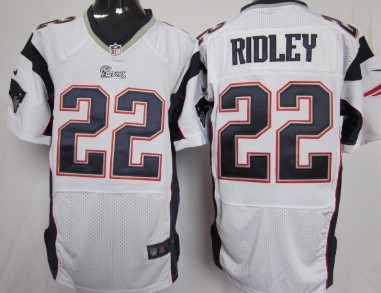 Nike New England Patriots #22 Stevan Ridley White Elite Jersey 