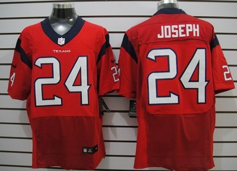 Nike Houston Texans #24 Johnathan Joseph Red Elite Jersey