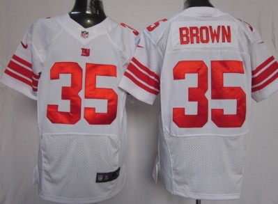 Nike New York Giants #35 Andre Brown White Elite Jersey 