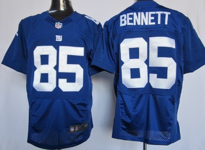 Nike New York Giants #85 Martellus Bennett Blue Elite Jersey 