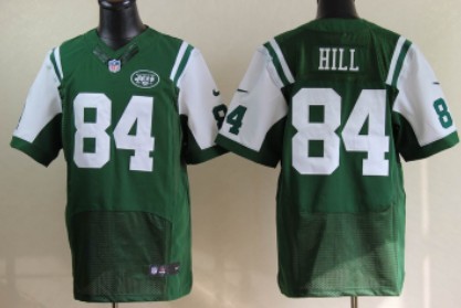 Nike New York Jets #84 Stephen Hill Green Elite Jersey 