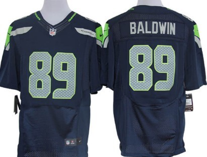 Nike Seattle Seahawks #89 Doug Baldwin Navy Blue Elite Jersey 