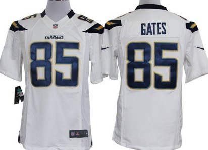 Nike San Diego Chargers #85 Antonio Gates White Limited Jersey 