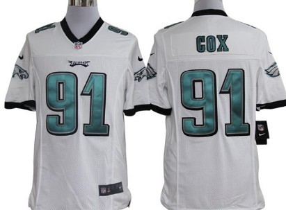 Nike Philadelphia Eagles #91 Fletcher Cox White Limited Jersey 