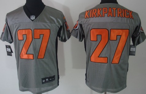 Nike Cincinnati Bengals #27 Dre Kirkpatrick Gray Shadow Elite Jersey 