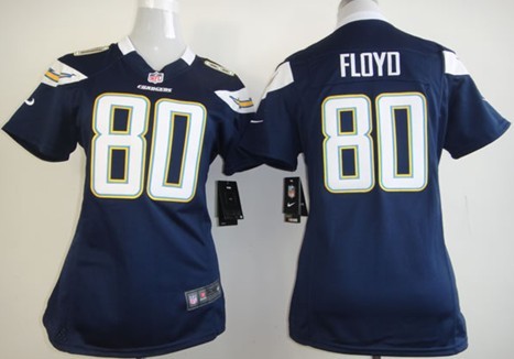 Nike San Diego Chargers #80 Malcom Floyd Navy Blue Game Womens Jersey 