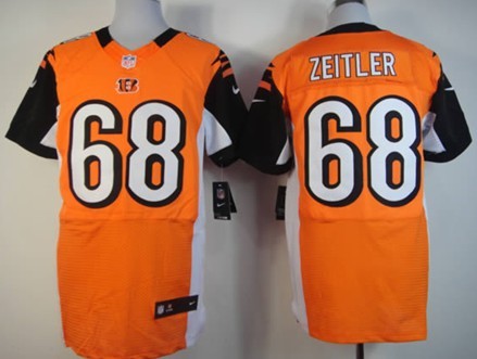 Nike Cincinnati Bengals #68 Kevin Zeitler Orange Elite Jersey 