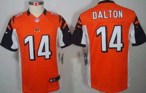 Nike Cincinnati Bengals #14 Andy Dalton Orange Limited Kids Jersey 