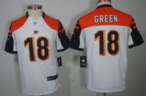 Nike Cincinnati Bengals #18 A.J. Green White Limited Kids Jersey 