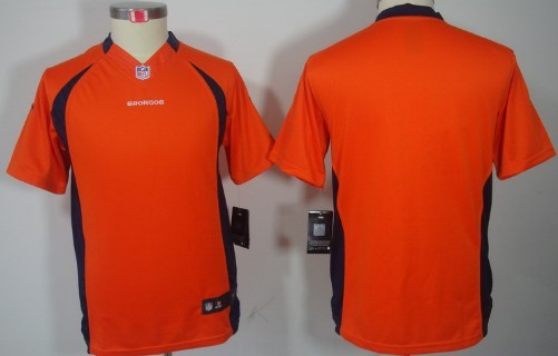 Nike Denver Broncos Blank Orange Limited Kids Jersey