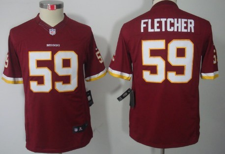 Nike Washington Redskins #59 London Fletcher Red Limited Kids Jersey 