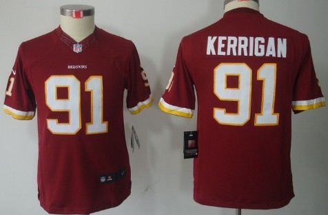 Nike Washington Redskins #91 Ryan Kerrigan Red Limited Kids Jersey 