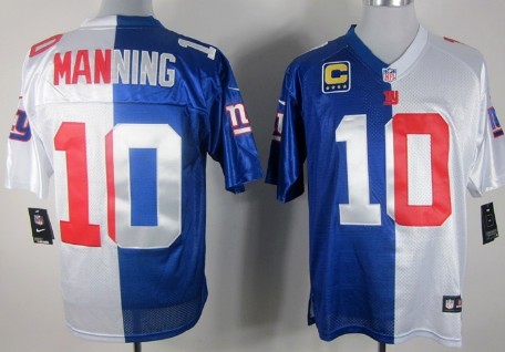 Nike New York Giants #10 Eli Manning Blue/White Two Tone Elite Jersey 