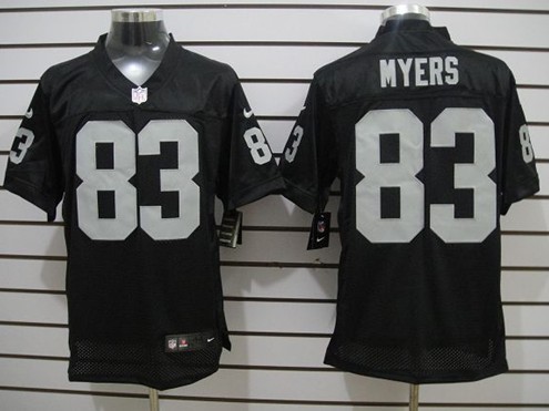 Nike Oakland Raiders #83 Brandon Myers Black Elite Jersey 